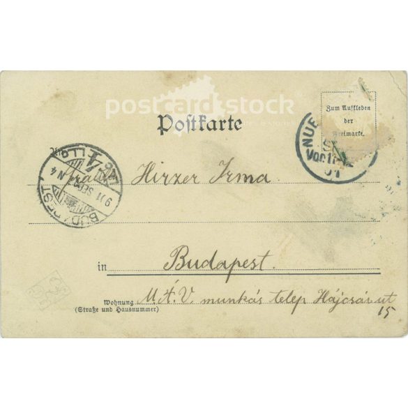 1901 - Nuremberg. Marketplace with new artistic fountain. Postcard. (2791536)