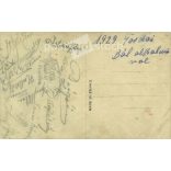 1929 - French, artistic, erotic postcard. Colored photo sheet. (2791537)