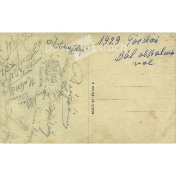 1929 - French, artistic, erotic postcard. Colored photo sheet. (2791537)