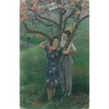 Romantic postcard. Colored photo sheet. (2791531)