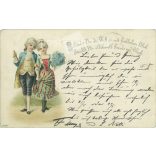 1900 - Fun, cartoonish, romantic postcard. (2791548)