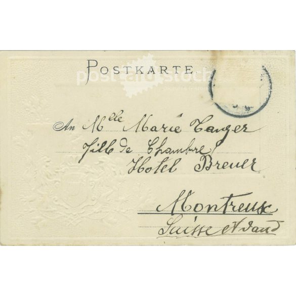 1909 - Greetings from Regensburg. Unique litography and embossed, gilded crest. Colored photo sheet. (2791550)