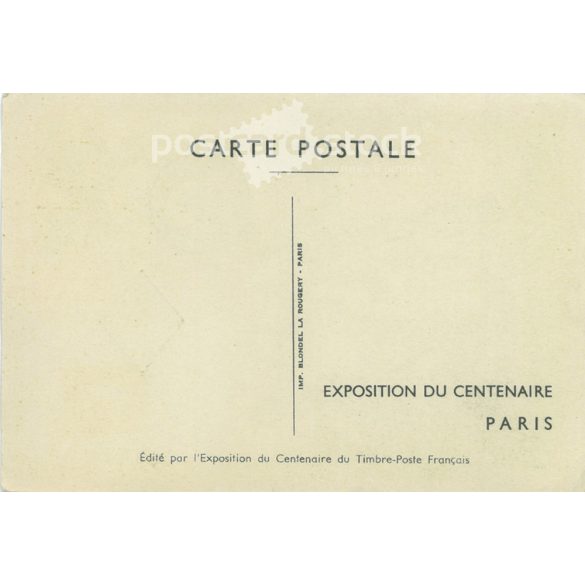 1949 - Centennial of the French postage stamp. Anniversary card with unique illustration. (2791555)