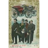1903 - Happy New Year! Colored photo sheet, postcard. (2791546)