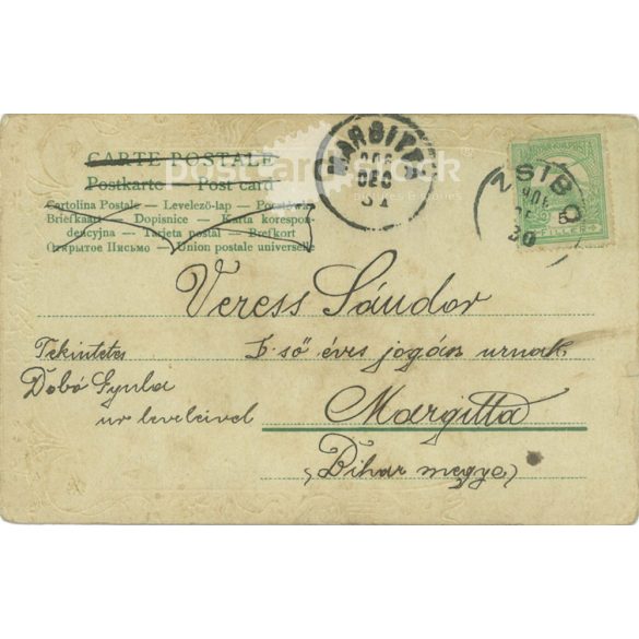 1903 - Happy New Year! Colored photo sheet, postcard. (2791546)