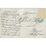 1919 - Folk costume of Mezőkövesd. Young Matyo couple. Colored photo sheet, postcard. (2791583)