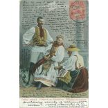 1905 - Saxon men of Transylvania. Colored photo sheet, postcard. (2791585)