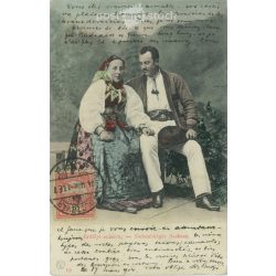   1904 - Saxons of Transylvania. Colored photo sheet, postcard. (2791587)