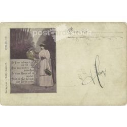   1899 - Romantic postcard. Black and white photo sheet. (2791588)