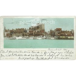   1901 - View of Detroit. USA. Colored photo sheet, postcard. (2791589)