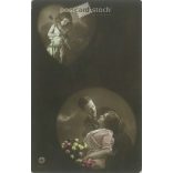 1915 - Romantic postcard. Colored photo sheet. (2791594)