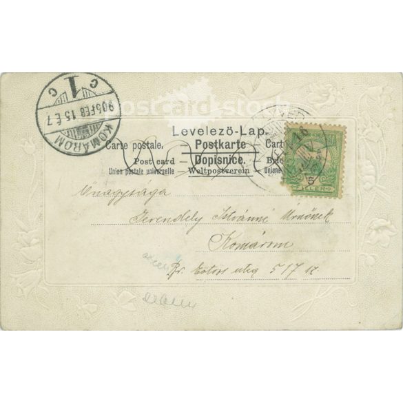 1905 - Sári Fedák. Embossed black and white photo sheet. Postcard. (2791598)