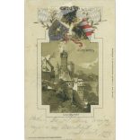 1899 - Nuremberg. Embossed, gilded, lithographed postcard. (2791603)