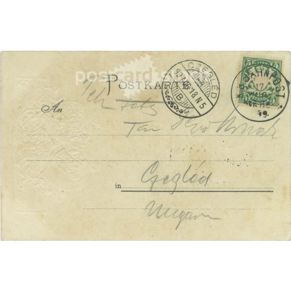 1899 - Nuremberg. Embossed, gilded, lithographed postcard. (2791603)