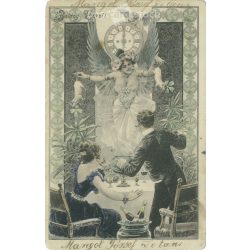 1909 - New Year’s greetings. Greeting card. (2791610)