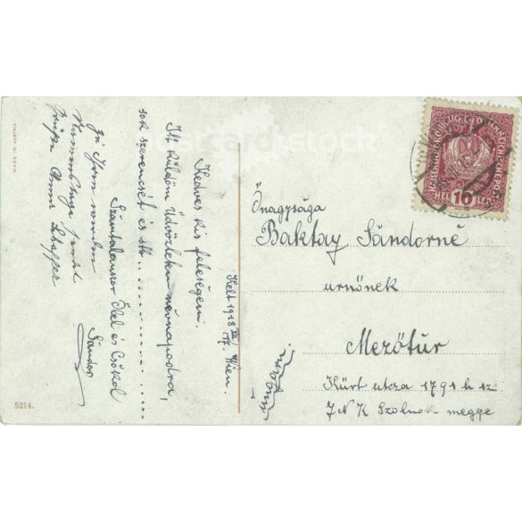 1918 - Name day greetings. Colored photo sheet, greeting card. (2791611)