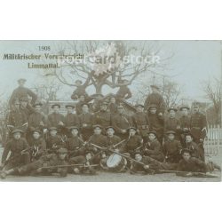   1908 – Before military training, Limmat Valley, Switzerland. Photo sheet, postcard. (2791612)