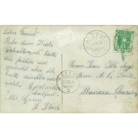 1908 - Before military training, Limmat Valley, Switzerland. Photo sheet, postcard. (2791612)