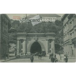   1911 - Budapest. Buda tunnel. Photo sheet, postcard. (2791623)