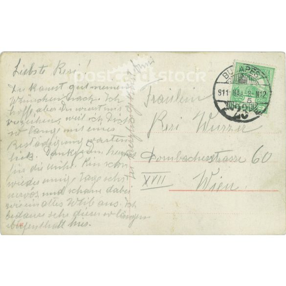 1911 - Budapest. Buda tunnel. Photo sheet, postcard. (2791623)