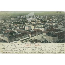   1905 - View of Zagreb. Colored photo sheet, postcard. (2791626)