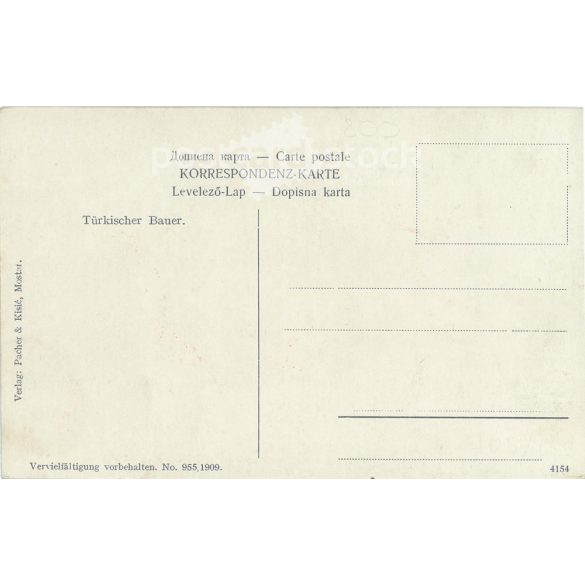 1909 - Turkish farmer. Colored photo sheet, postcard. (2791627)