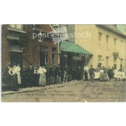   1916 - Wervik, France. The French Toll Office. Colored photo sheet, postcard. (2791630)