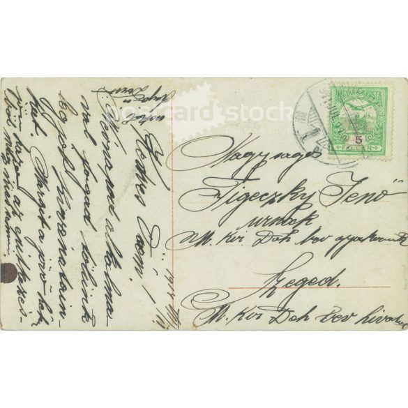 1914 - Romantic postcard. Colored photo sheet. (2791635)