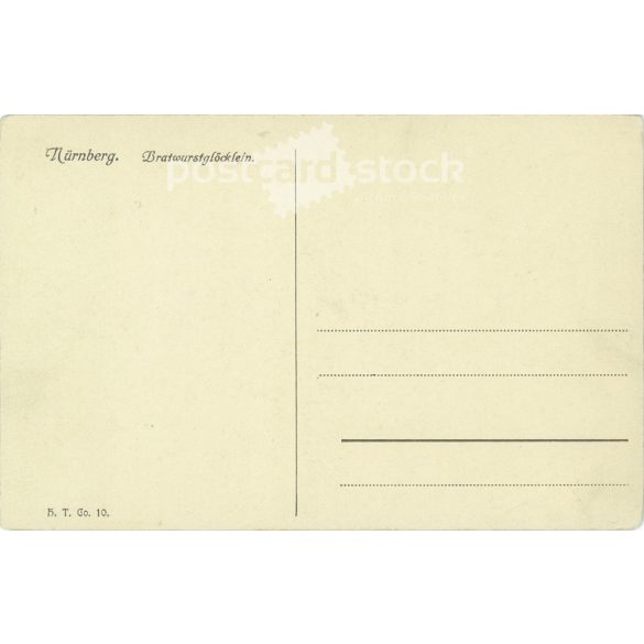 Nuremberg, Sausage Bell, was built in 1313. Photo sheet, postcard. (2791637)