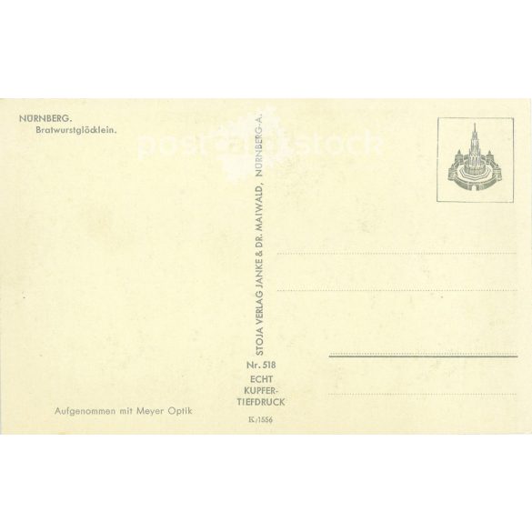 Nuremberg, Sausage Bell, was built in 1313. Photo sheet, postcard. (2791639)