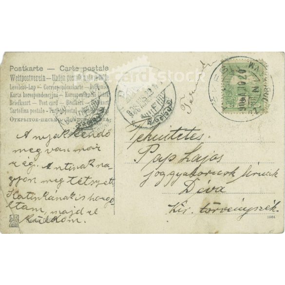 1906 - Romantic postcard. Colored photo sheet. (2791640)