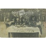 Group of friends with cheerful inscriptions. Photo sheet, postcard. (2791642)