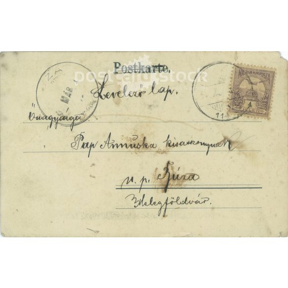 1900 - Romantic postcard. Colored photo sheet. (2791644)