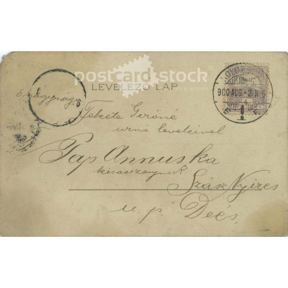 1900 - Romantic, cheerful postcard. With lithographed, unique graphics. (2791645)