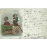 1899 - Romantic postcard. Illustrated with a lithograph. (2791651)