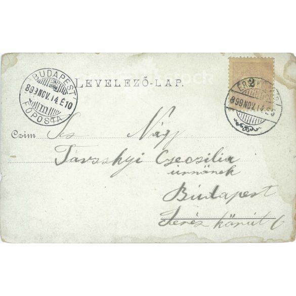 1899 - Romantic postcard. Illustrated with a lithograph. (2791651)