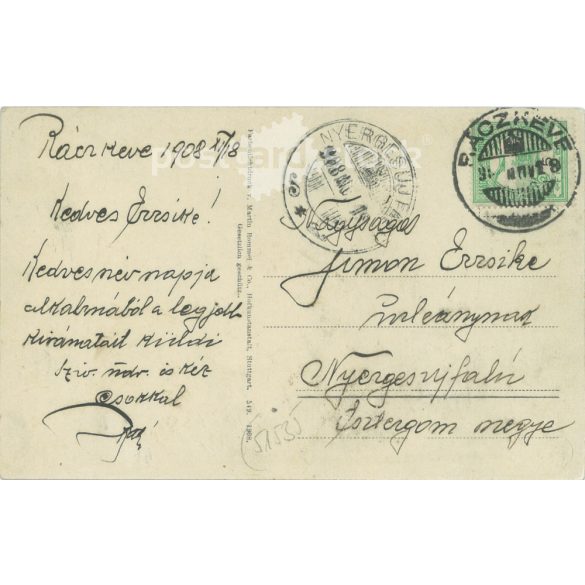 1908 - Romantic postcard. (2791659)