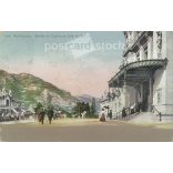 1914 - Monte Carlo. Entrance to the casino and Café de Paris. Colored photo sheet, postcard. (2791660)