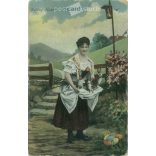 1907 - Happy Easter. Colored photo sheet, greeting card. (2791661)