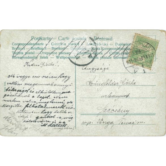 1907 - Happy Easter. Colored photo sheet, greeting card. (2791661)