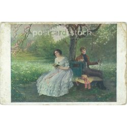 1916 - Romantic postcard. (2791662)