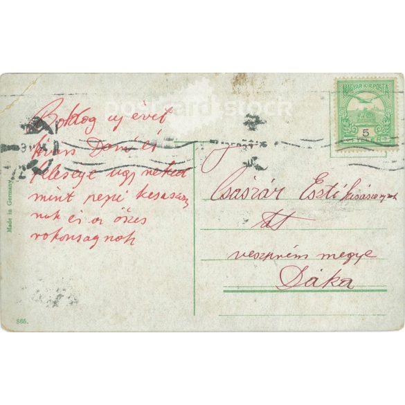 New Year greetings. Colored photo sheet, greeting card. (2791664)