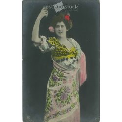 1908 - Romantic postcard. Colored photo sheet. (2791666)