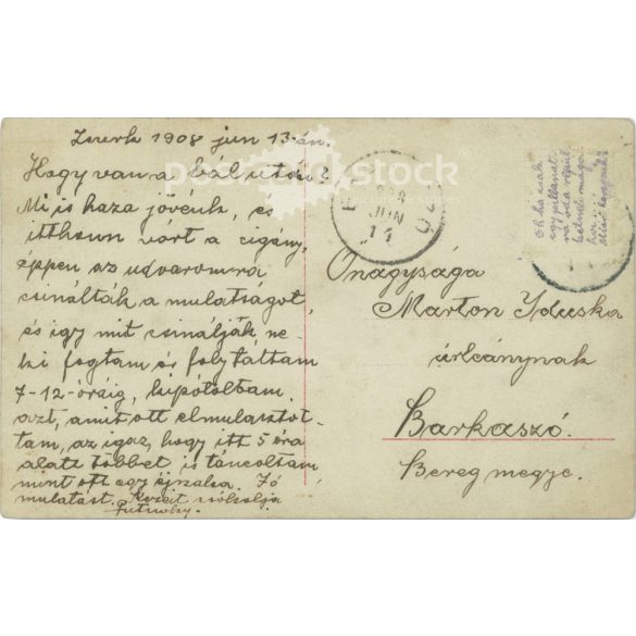 1908 - Romantic postcard. Colored photo sheet. (2791666)