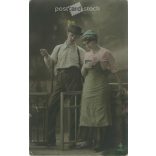 1916 - Romantic postcard. Colored photo sheet. (2791669)