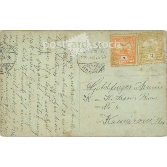 1916 - Romantic postcard. Colored photo sheet. (2791669)