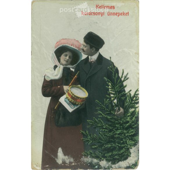 1914 - Merry Christmas. Colored photo sheet, greeting card. (2791671)