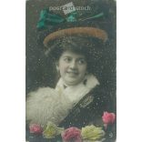 1910 - New Year’s greetings. Colored photo sheet, greeting card. (2791672)
