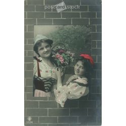 1908 – Romantic postcard. Colored photo sheet. (2791673)
