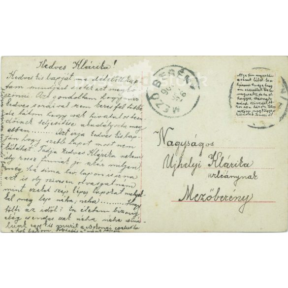 1908 - Romantic postcard. Colored photo sheet. (2791673)